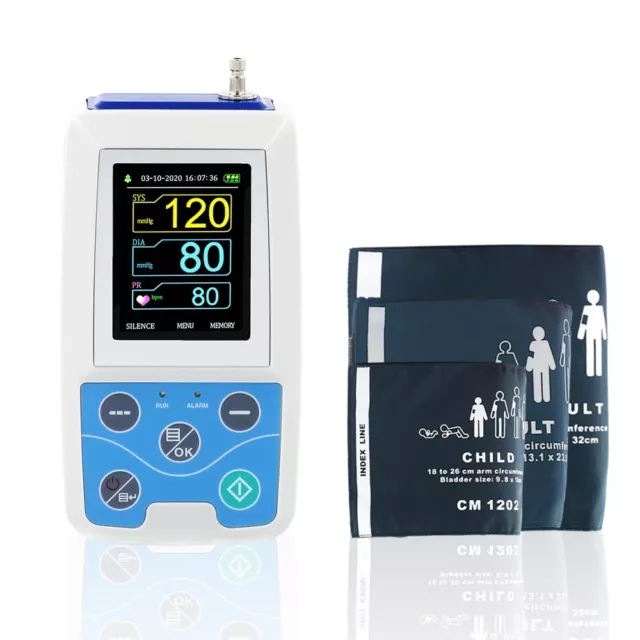 CONTEC ABPM50 Arm 24h NIBP Ambulatory Blood Pressure Monitor+3 Cuffs,PC Software