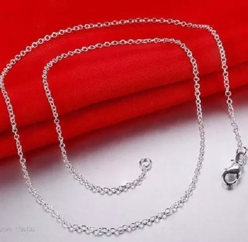 5 Stück Anker Halskette 45 cm 1 mm Kette für Anhänger Halskette 925 Silber