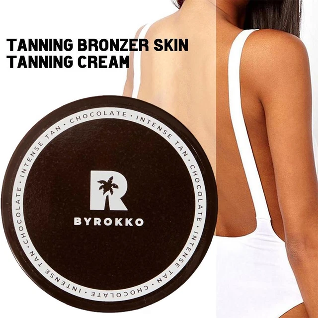 Crema bronceadora de chocolate marrón brillante BYROKKOOriginal para tumbona y exterior-