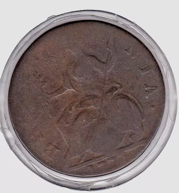 1772   Copper   King   George  III  One Half  Penny  Coin