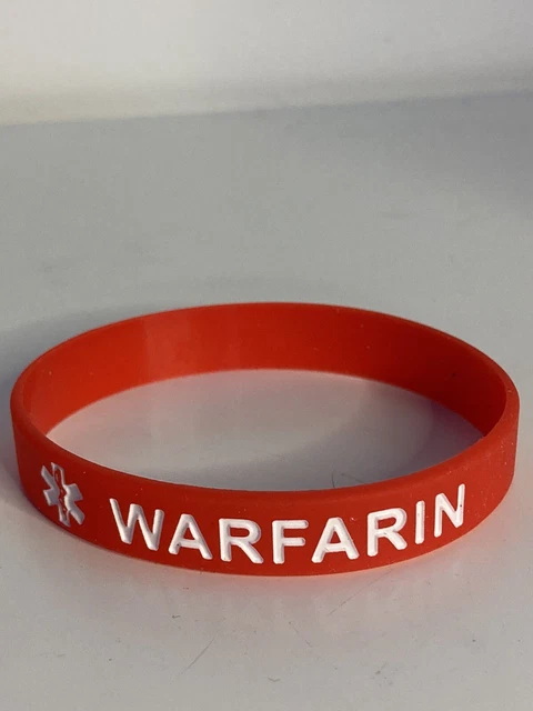 Pulsera anticoagulante médico alerta médica de warfarina roja anticoagulante anticoagulante anticoagulante Reino Unido