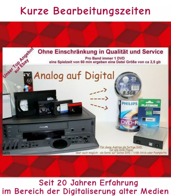 Mini DV  Video8  Hi8  Digital8 VHS-C  S-VHS-C digitalisieren überspielen auf dvd