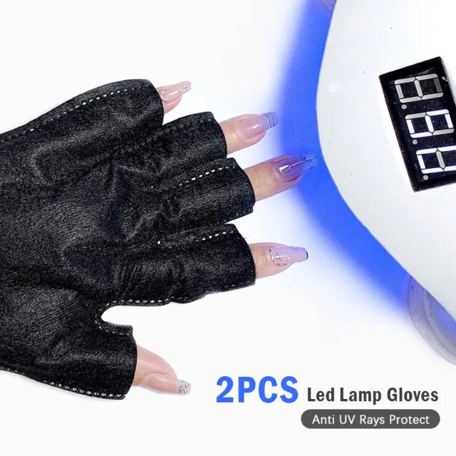 2 un. guantes de protección anti UV guantes de uñas lámpara LED protección UV GloZ8