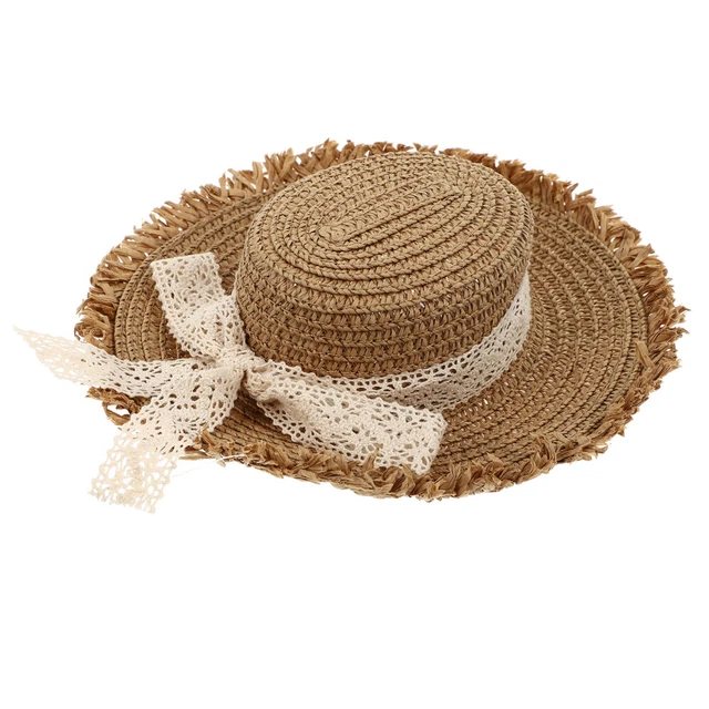 10 Mini Cappelli Di Paglia Per Bambole | 4-20cm | Per DIY E Decorazioni | Materiale Naturale