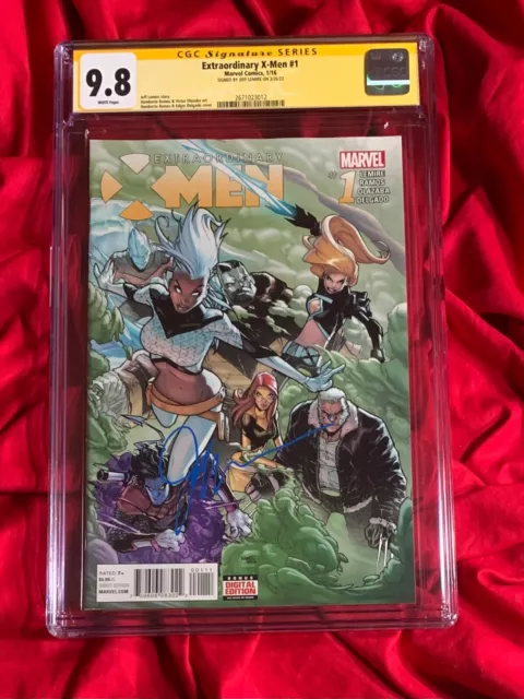 CGC SS 9.8~Extraordinary X-Men #1~Signed by Jeff Lemire~Blue~3012~Wolverine