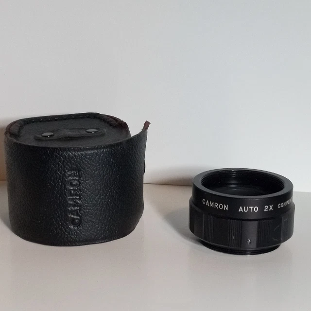 LENTE TELE CONVERTIDOR Camron automática 2x para M42 hecha en Japón con estuche de marca Tamron