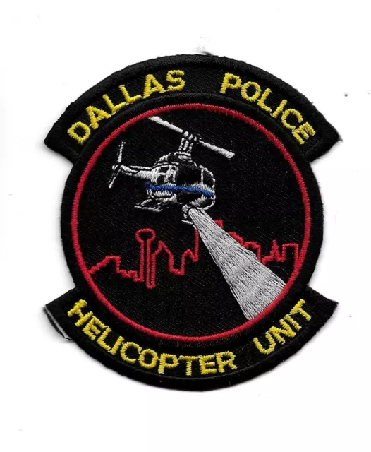 TEXAS  Helicopter Unit  DALLAS  Police Patch HUBSCHRAUBER Polizei Abzeichen TX