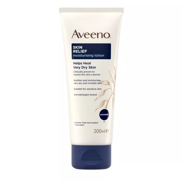 Aveeno Peau Soulagement Lotion Hydratante Beurre Karité sans Parfum 200ml