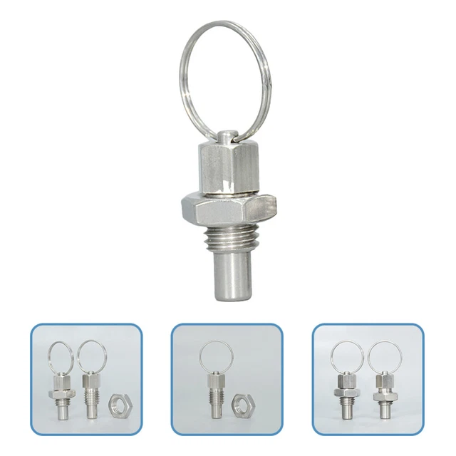 4 Pcs Federstößel Mit Zugring Gewinde Federsperre Federbelasteter Kolben Stift