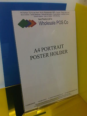 Display4top A5 Acrylique Poster support pour menu présentoirs,Idéal pour les promotions cadres photo Lot de 10 restaurants documents et plus 