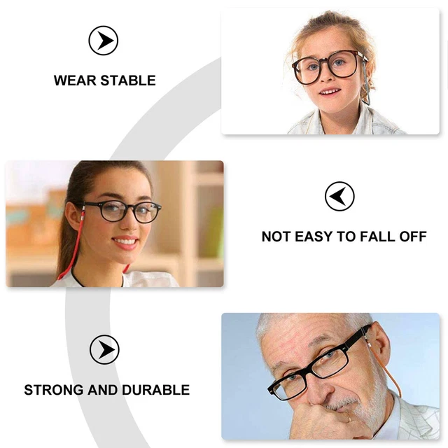 6 Pcs Glasses Neck Strap Adjustable Glasses Lanyard Eyeglass Lanyard Sports 12