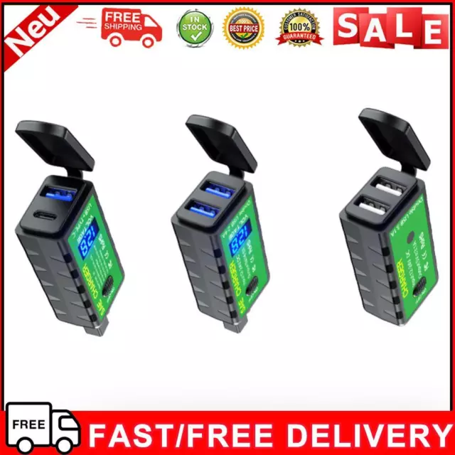Dual USB Motorcycle Charger SAE to USB Fast Charging Adapter for Cell Phone GPS