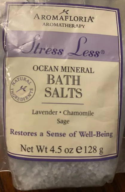 Aromafloria Stress Less Ocean Mineral Bath Salts 4.5oz e 128g