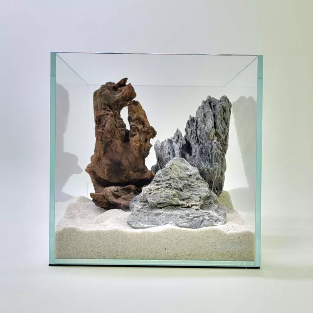 1 Gal, 2 Gal, 3Gal Nano Cube Rimless Tank, Low Iron Ultra Clear Glass