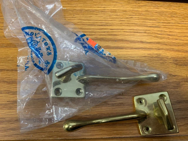Set of 2 Brass Coat Hooks Renovator's Supply