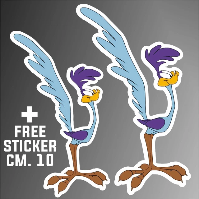 2X ADESIVO WILLY Il Coyote Road Runner Tuning Auto Moto Casco Sticker Decals EUR 6,90 - IT - Foto 11