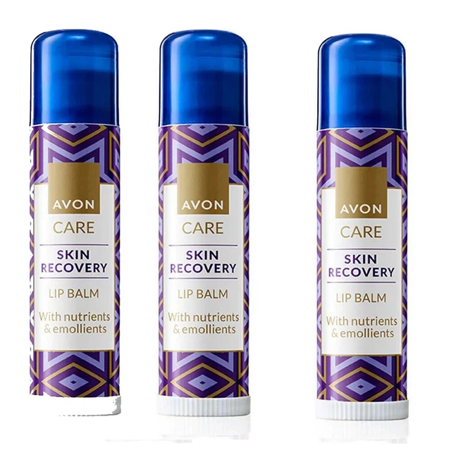 3 x Avon Care Skin Recovery Lip Balm