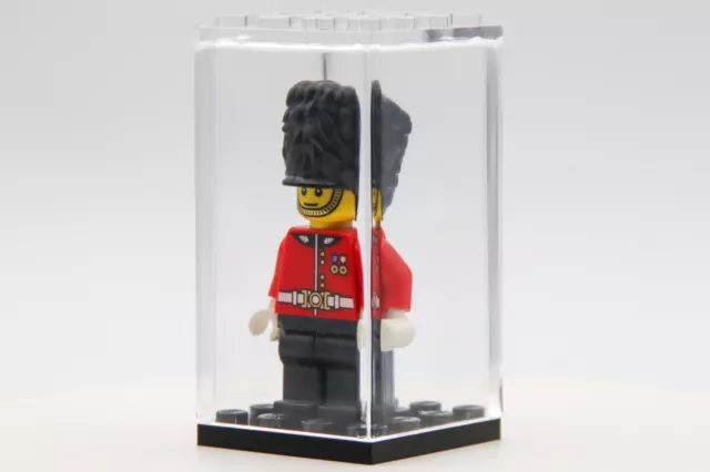 FaBiOX 4x4 Acryl-Vitrine für Lego®-Minifiguren  Display Case mit farbiger Platte