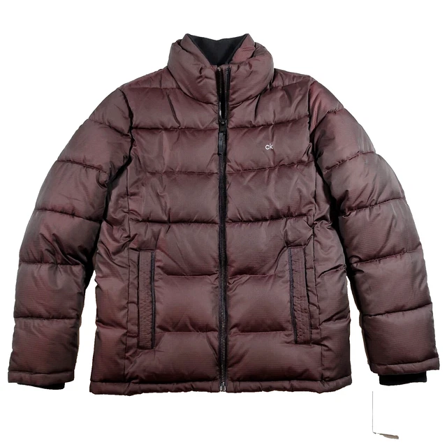 CALVIN KLEIN MEN S Alternative Down Puffer Jacket with Bib Hood