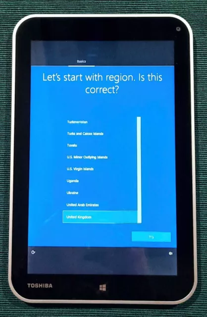 Toshiba Encore Tablet WT8-A-102 Intel Atom Z3740 2GB RAM 32GB Windows 10
