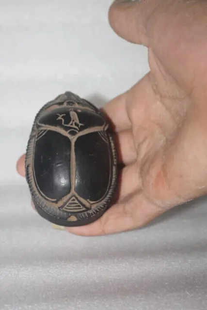 Ancient Egyptian Antiques Egyptian Scarab Beetle Khepri with Hieroglyphics BC