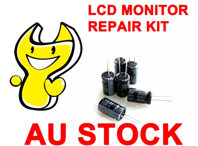 LCD Monitor Capacitor Repair Kit for Optiquest Q19WB with solder DESOLDERING 3