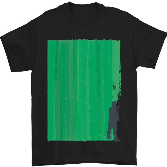 Muro Pittura Banksy Street Art Graffiti Uomo T-Shirt 100% Cotone