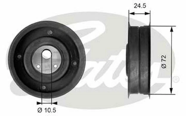 GATES Galet tendeur pour PORSCHE 924 T41079 - Pièces Auto Mister Auto
