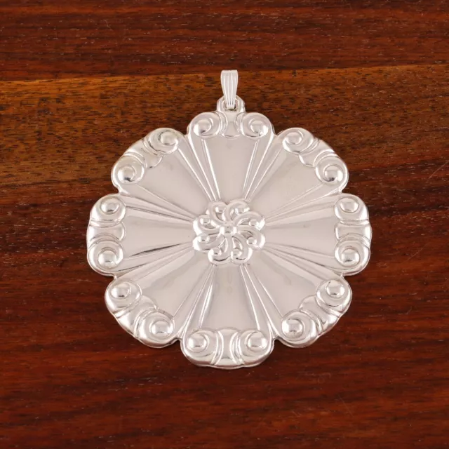 Lunt American Plata Esterlina Adorno De Navidad 2010 Copo De Nieve Sin Monograma
