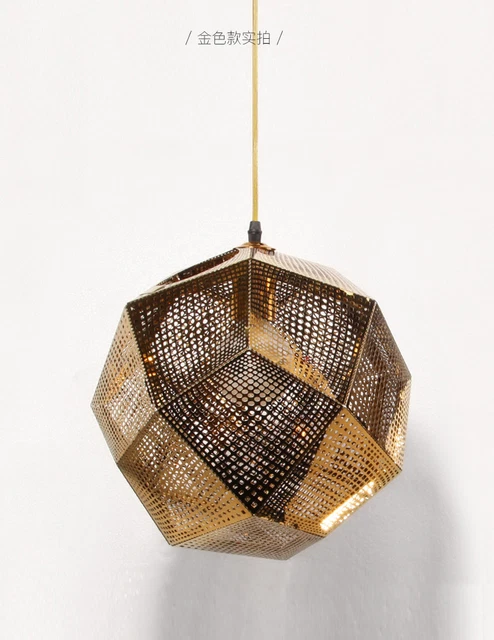 Y.C Modern Dixon Etch SHADE BRASS ceiling light Restaurant Pendant lamp 25/32/48