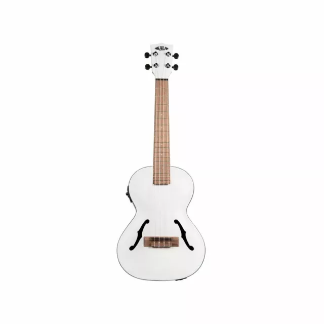 KALA Ka-Jte / Mtw - Métallique Blanc Archtop Tenor Ukulele,Avec Eq & Case ( Uc-T