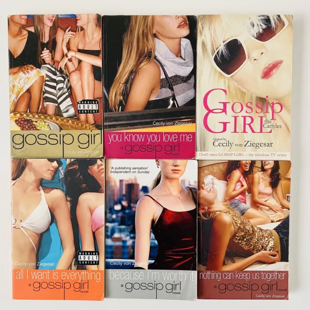 6 X GOSSIP Girl Book Lot Bundle by Cecily von Ziegesar Teen
