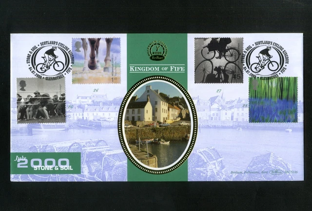 GB BENHAM BLCS 186 FDC 2000  4th July  Stone & Soil Glenrothes SHS 61B (s) Y