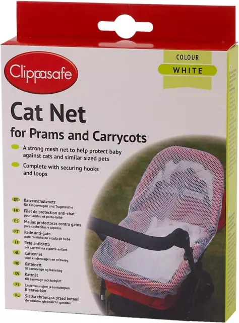 Clippasafe Baby Pram Carrycot Cat Net Pushchair Moses Basket Kids Travel Safety