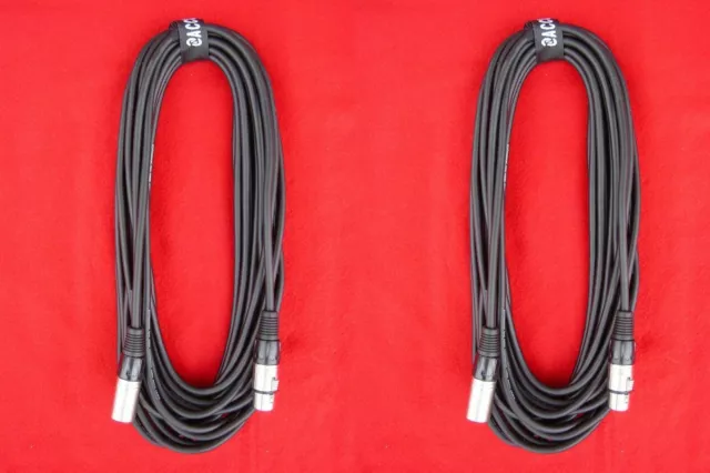 2 x 10m XLR Mikrofonkabel mit Kabelklett  DMX Kabel 10 m Mikro, Top Qualität NEU 3