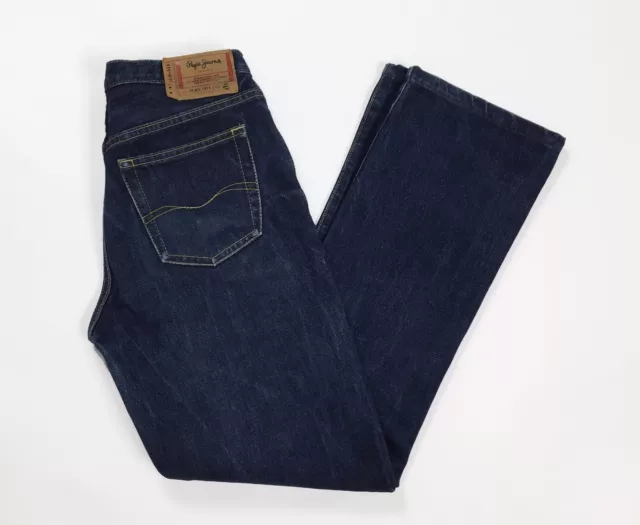 Pepe jeans london hot mom jeepster W28 tg 42 denim zampa vintage blu usato T2335