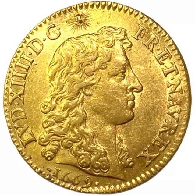 Louis XIV (1643-1715) Louis d'or à la tête nue 1669 Paris