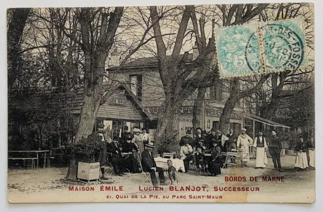 Carte postale ancienne - Restaurant Bords de Marne