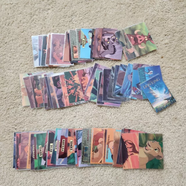 90s Walt Disney Lion King Skybox Trading Cards Lot Of 90+ & Embossed Foil Card