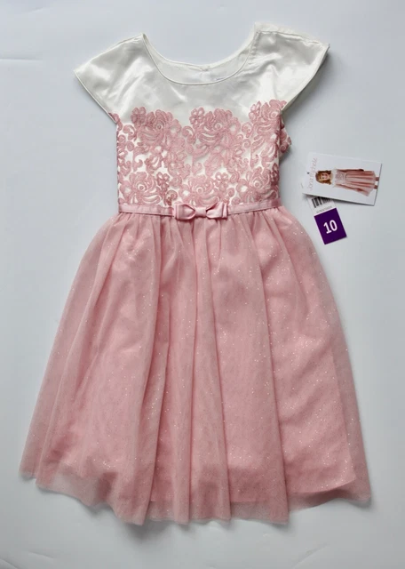 Jona Michelle Girls Pink Special Occasion Dress Age 10