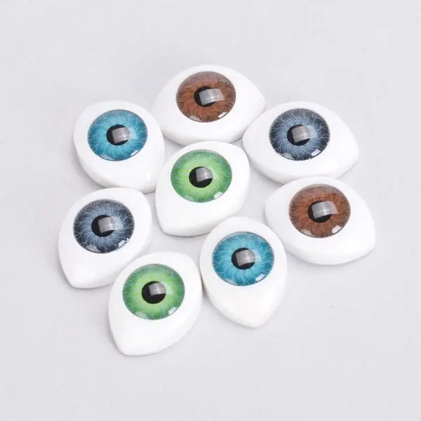 8pcs 10mm Colorful Oval  Eyeballs for Doll   DIY Craft Accs