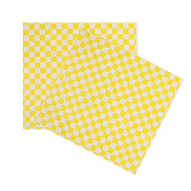 Carta Forno Per Alimenti A Quadretti Rossi E Bianchi. 100 Fogli 28x26 Cm, Antiaderente E Resistente All'olio. Perfetta Per Panini E Hamburger.