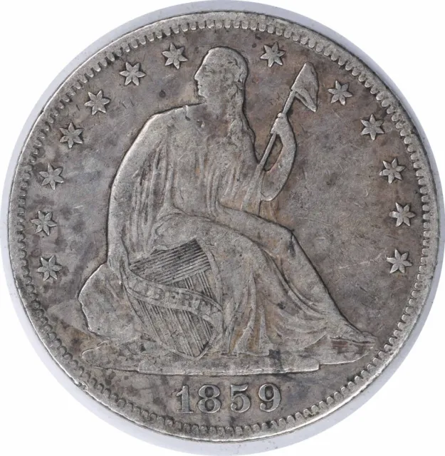 1859-O Liberty Seated Silver Half Dollar VF Uncertified #1129