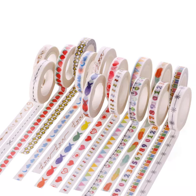 10 piezas de decoración con cinta de papel de tiras divisorias cinta adhesiva