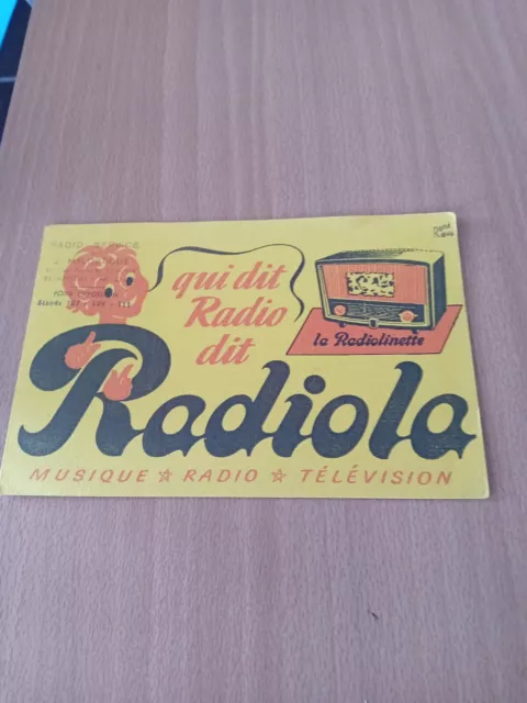 ancien buvard publicitaire RADIOLA