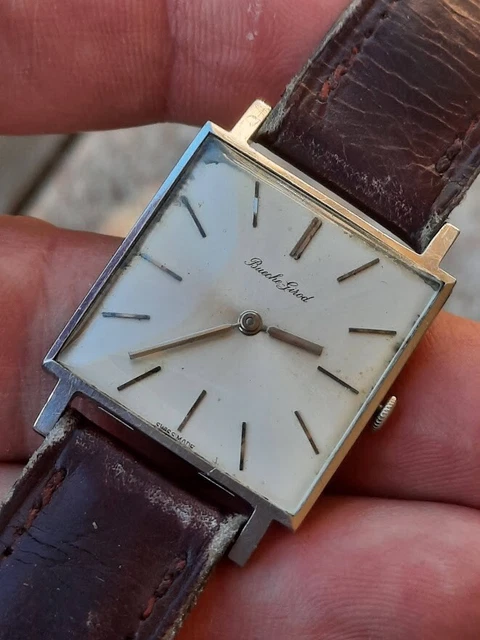 Montre Vintage Movado Automatique Swiss Made - Années 1940, Boîtier Acier, Cadran Beige, Bracelet Cuir
