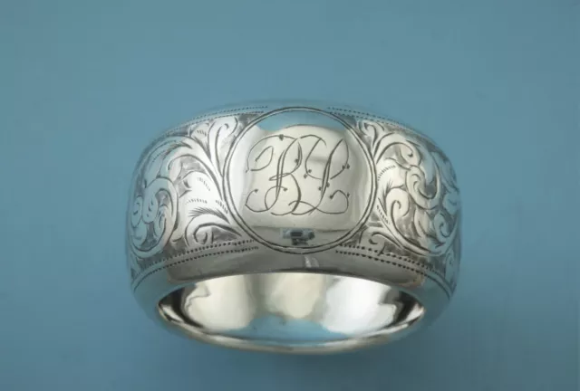 Serviettenring - Monogramm "BL" - 925er Silber -  Birmingham 1905 - #12374