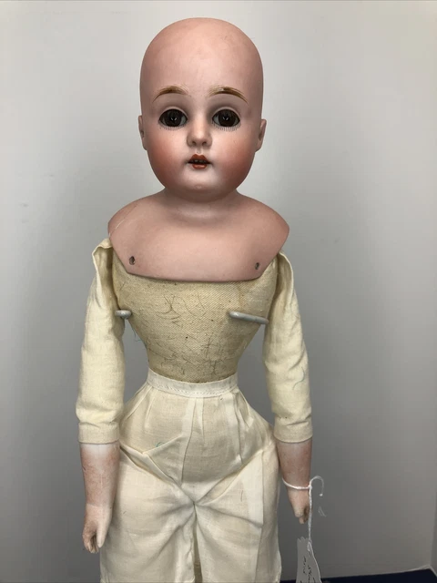 16.5” Antique German Kestner 166 Bisque Doll BR Sleep Eyes New Cloth Body  #SF