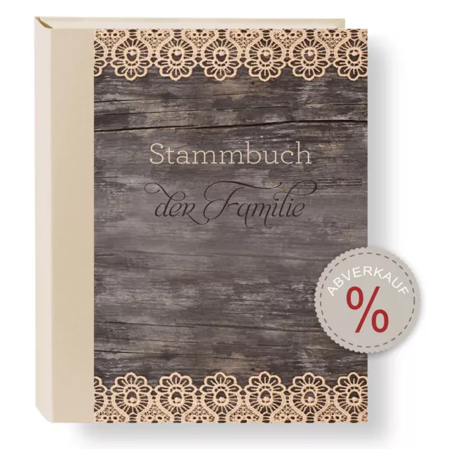 Abverkauf % Stammbuch der Familie Kayo Elegance A5 Stammbücher Landhochzeit Holz