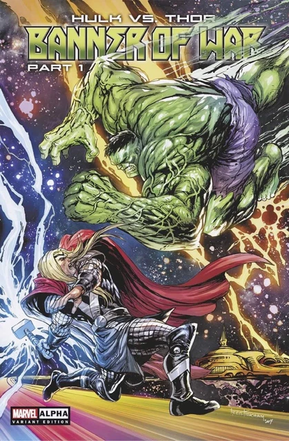 🚨💥 HULK VS THOR BANNER OF WAR ALPHA #1 KIRKHAM Unknown 616 Trade Dress
